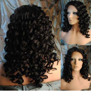 Front Lace Wig 100% cheveux Malésien Curly