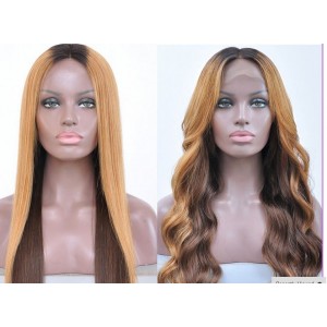 Full Lace Wig 100% cheveux Indien Straight