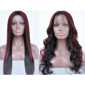 Full Lace Wig 100% cheveux Indien Water wave